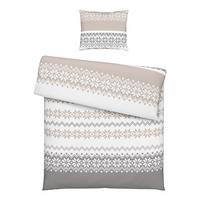 BETTWÄSCHESET BELLA - Weiss/Beige, Textil (160/210cm) - Modern Living