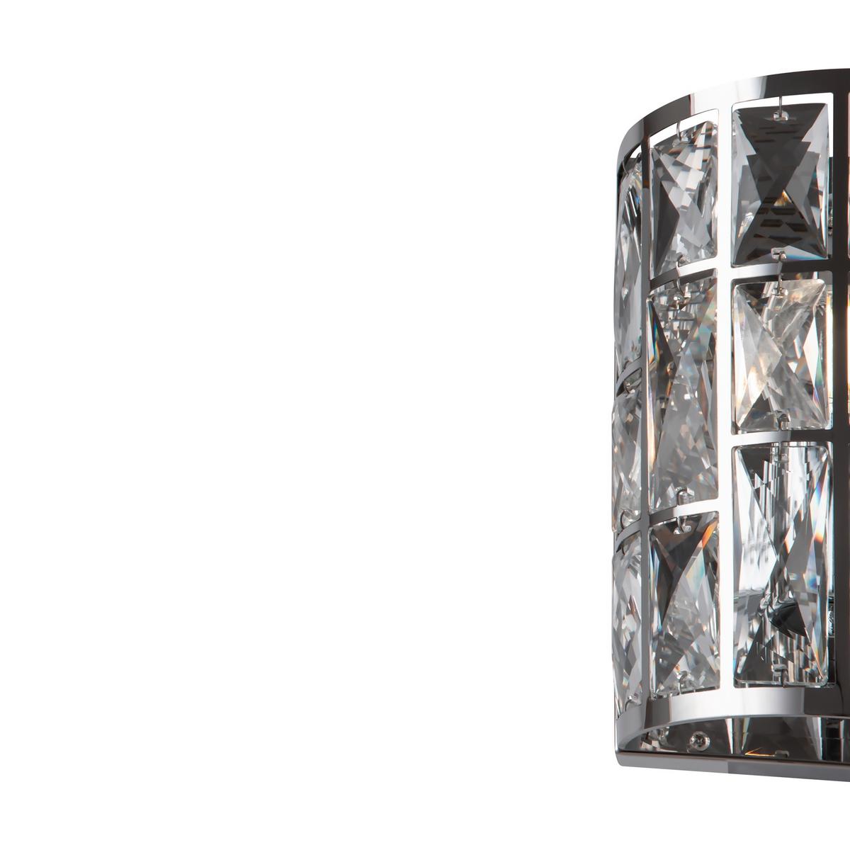 WANDLEUCHTE GELID - Chromfarben/Transparent, Trend, Glas/Metall (14.7/10/21.2cm) - MAYTONI