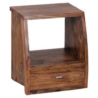Éjjeliszekrény Mid.you - krómszínű/sheesham, Konventionell, fém/fa (45/53/40cm) - MID.YOU