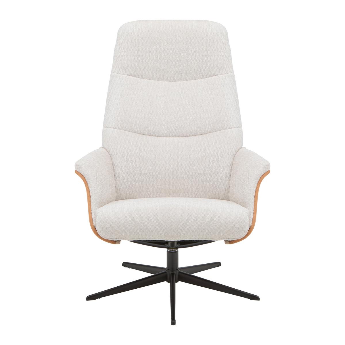 Relaxsessel Como Ecru - Ecru/Schwarz, MODERN, Textil (74/106/80cm)