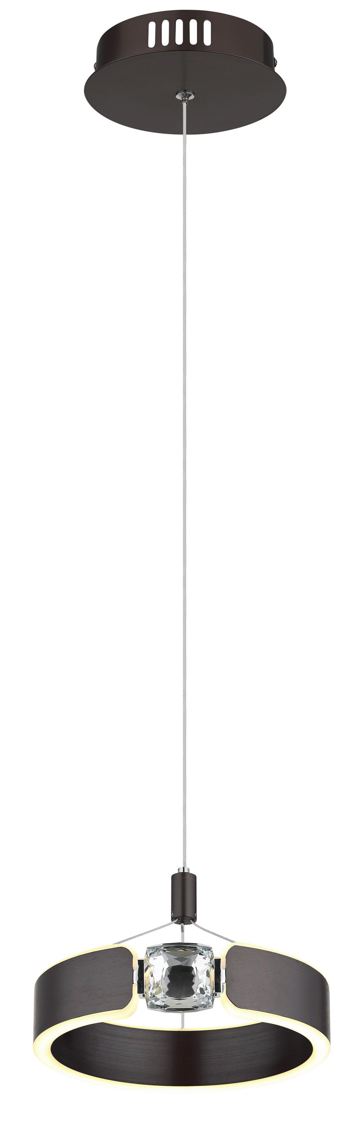 LED-HÄNGELEUCHTE 67349H HENDRICKS - Klar/Opal, Design, Glas/Kunststoff (22/125cm) - Globo