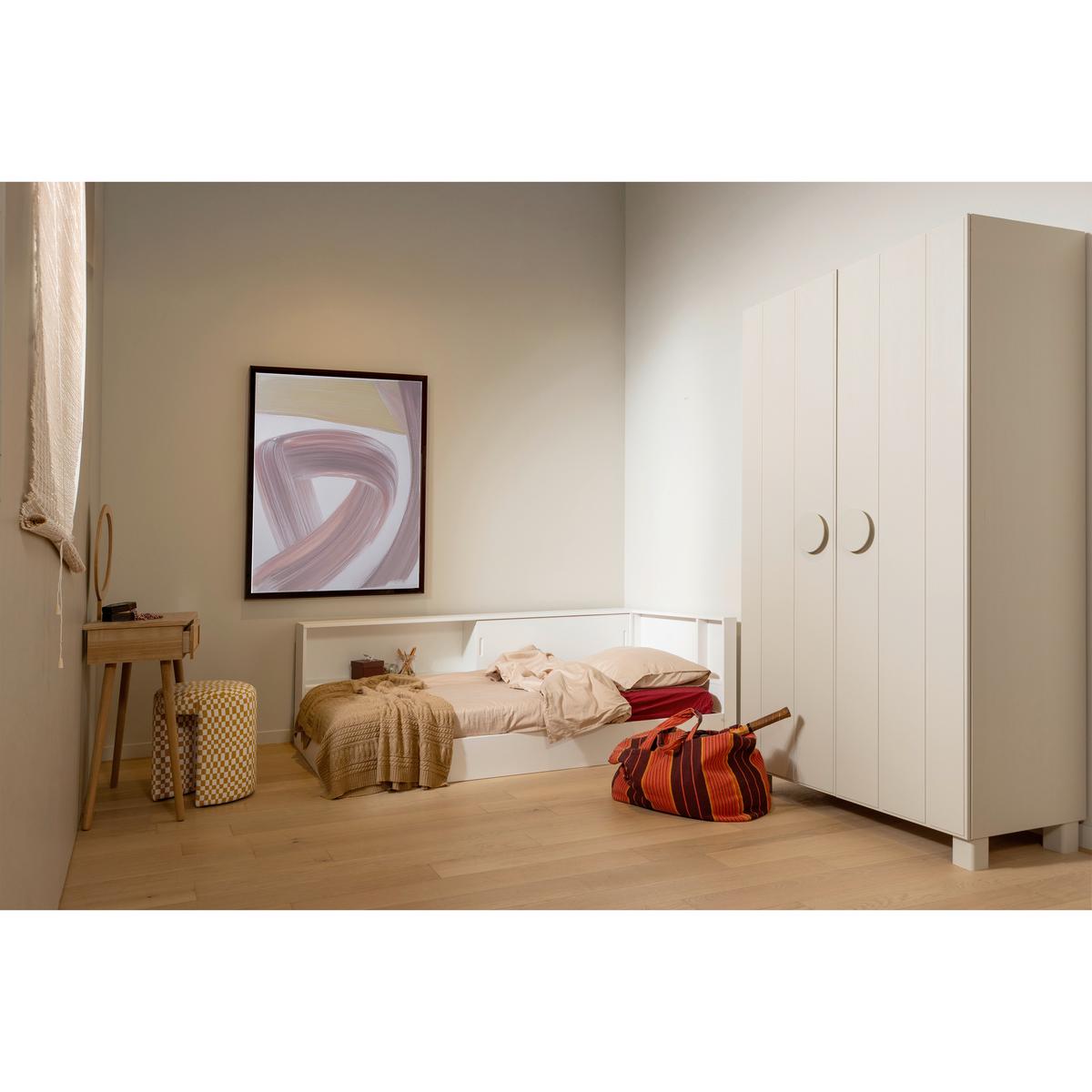 Bodenbett Carter Weiß ca. 90x200 cm - Weiß, Basics, Holz (90/200cm) - MID.YOU