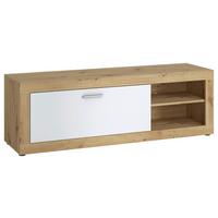 Comodă TV BRILON - alb/stejar Artisan, Romantik / Landhaus, material pe bază de lemn (150/49,5/42cm) - Modern Living