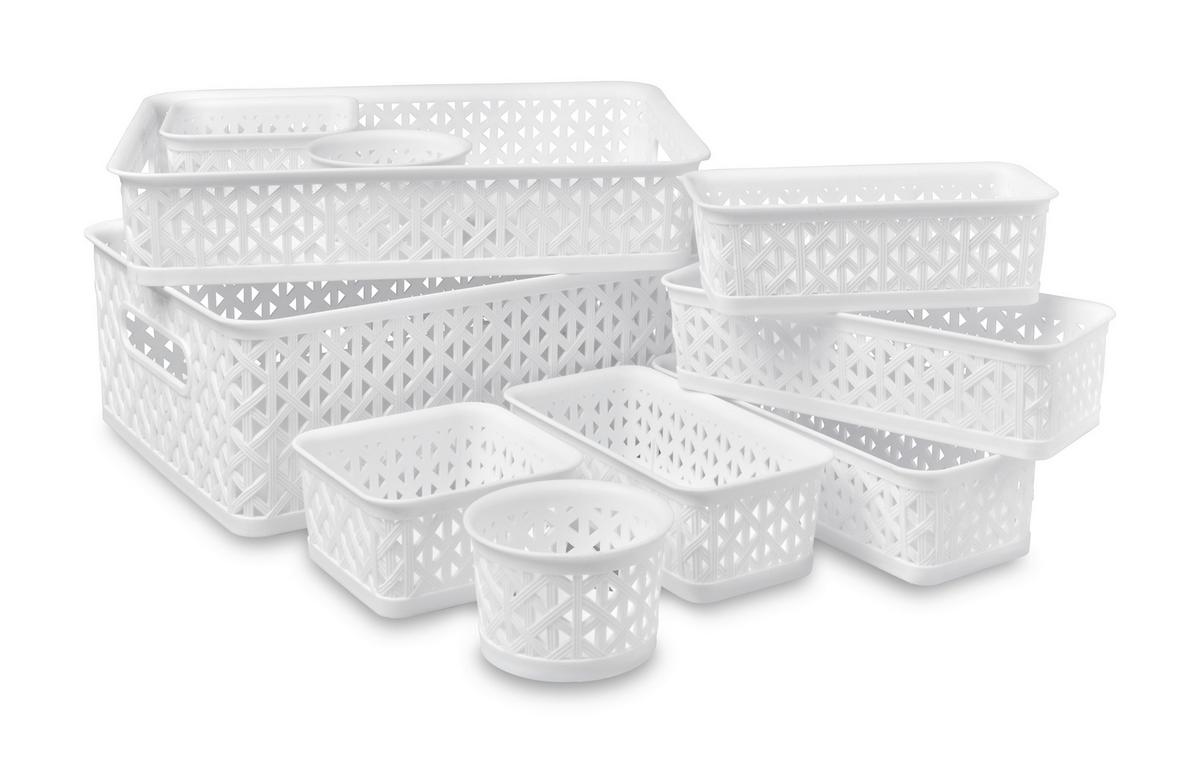 Küchen-Organizer-Set Mona in Weiss, 10-teilig - Weiss, Konventionell, Kunststoff (34,8/11,5/25,5cm) - Modern Living
