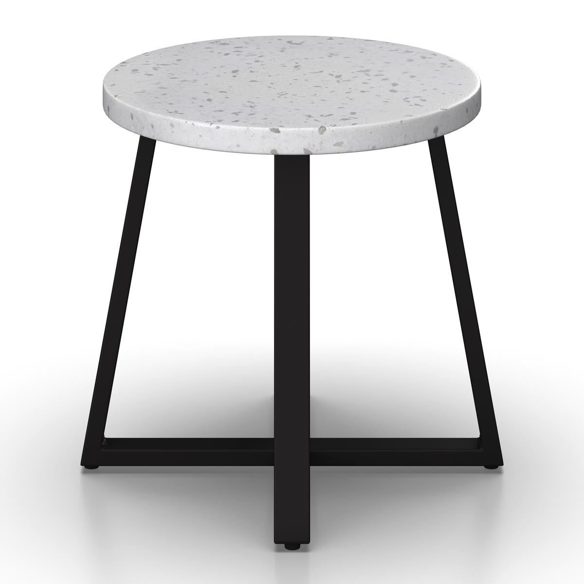 Balkonset Mathilda Grün/Schw. Metall/Outdoorstoff +Abdeckung - Schwarz/Weiß, MODERN, Kunststoff/Textil - Bessagi Garden