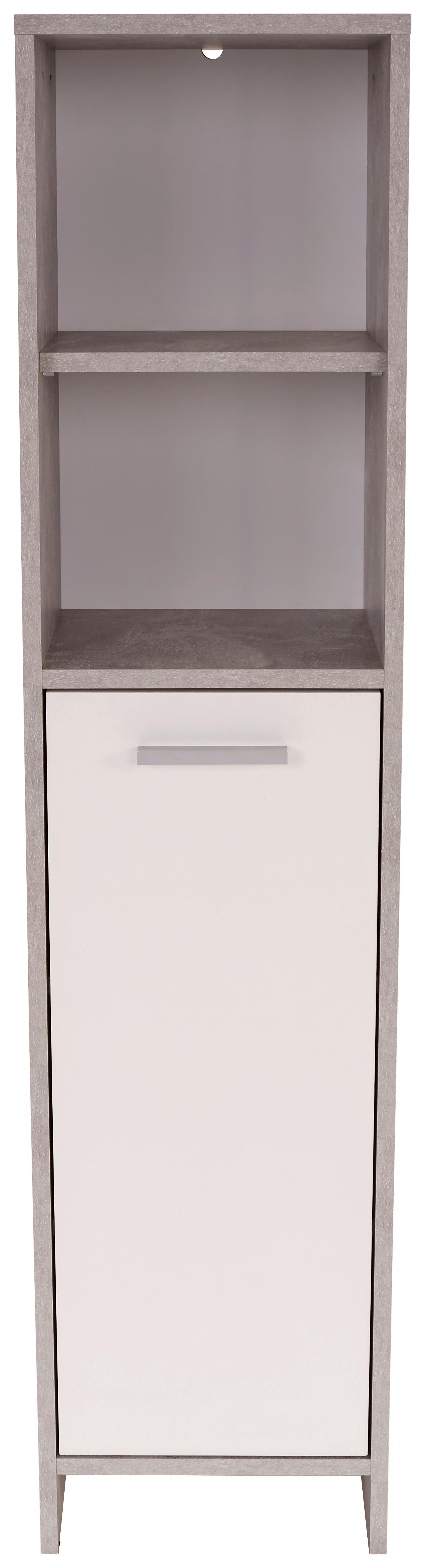 Dulap mediu Attack - gri deschis/alb, Modern, material pe bază de lemn (32/135/28cm)