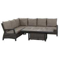 Loungegarnitur Corido Grau - Grau, Basics, Keramik/Kunststoff (83/103/160cm) - Siena Garden