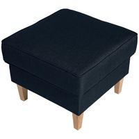 Hocker Lorris Dunkelblau Flachgewebe - Buchefarben/Dunkelblau, Design, Holz/Textil (53/45/53cm) - Max Winzer
