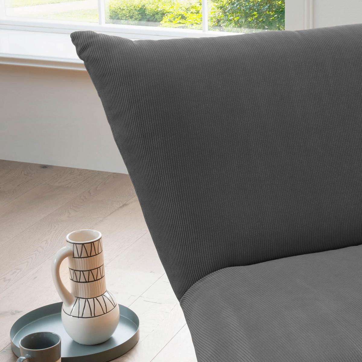 Relaxsessel Cremona Grau - Schwarz/Grau, Design, Textil/Metall (100/78/96cm) - Livetastic