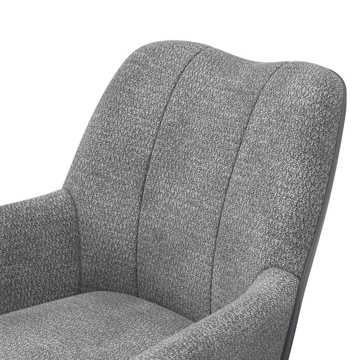 Naslanjač Caro, Siva - siva/črna, Trend, kovina/tekstil (66/87/62cm)