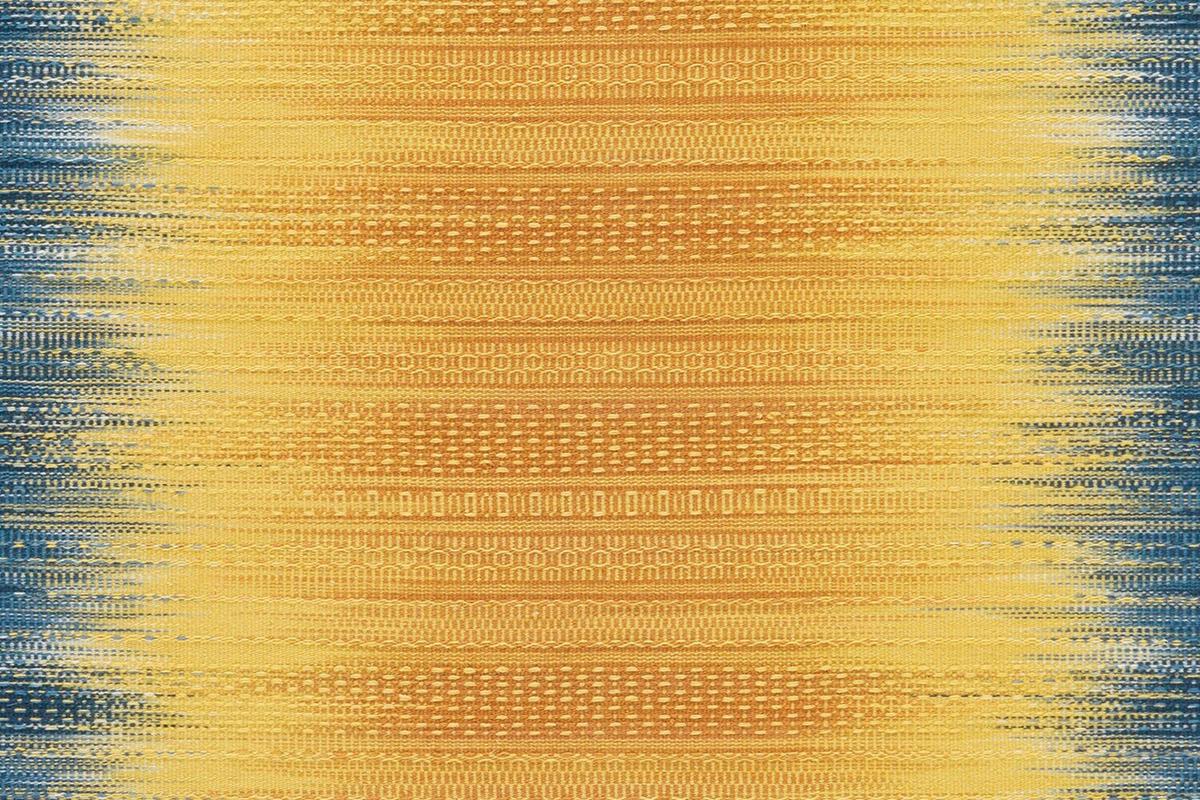 Flachwebeteppich Sunset  8070 Gelb/blau 90x160 - Blau/Gelb, Basics, Textil (90/160cm) - Kayoom