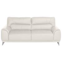 Dreisitzer-Sofa "Frisco" , weiß - Chromfarben/Weiß, MODERN, Textil/Metall (210/92/96cm) - MID.YOU