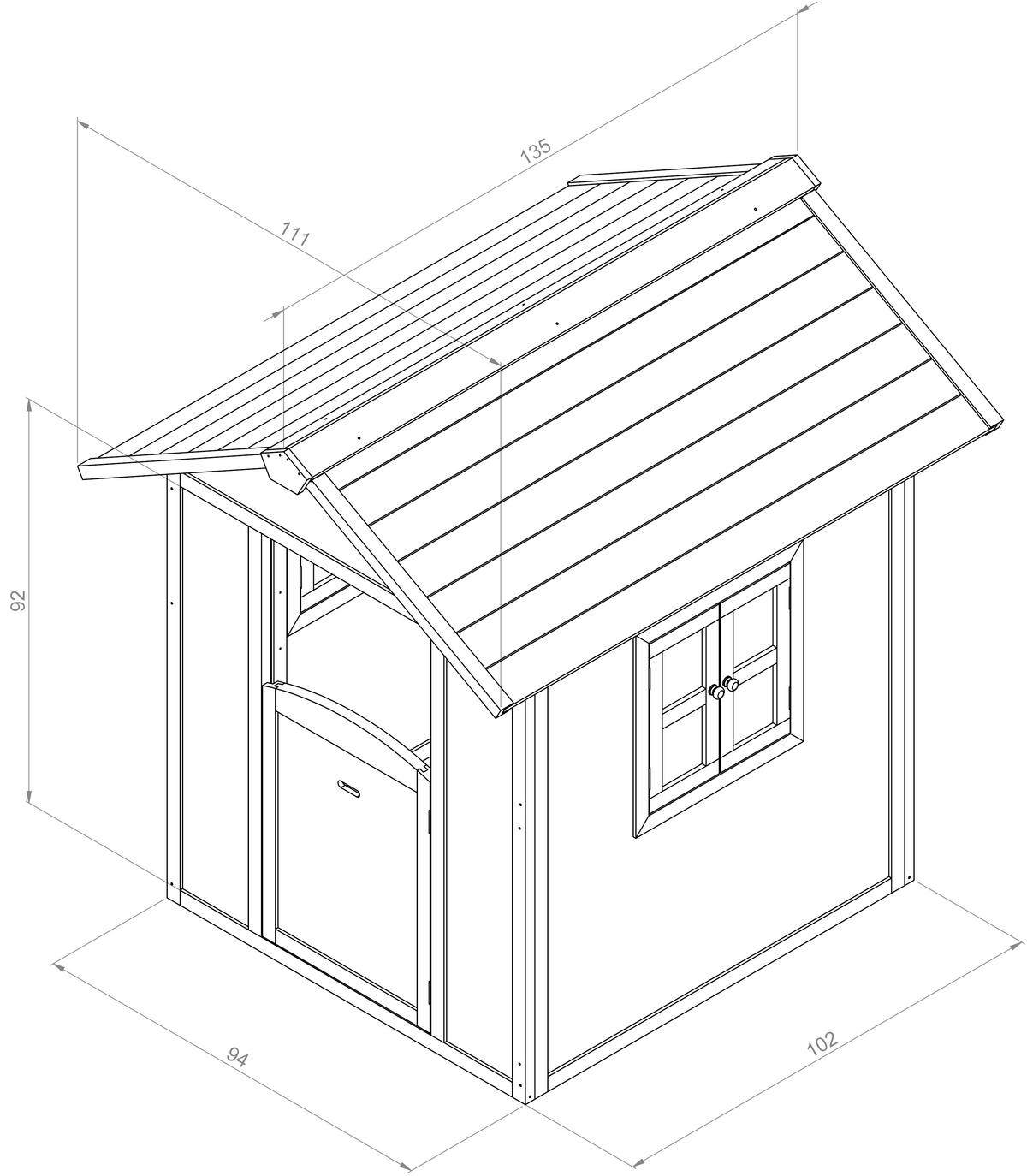 Spielhaus Sunny Noa - Naturfarben, Basics, Holz (94/133/102cm) - Ambia Garden