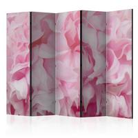 Paravent Azalea II Pink/Hellrosa - Pink/Hellrosa, Basics, Holz/Textil (225/172/3cm) - artgeist