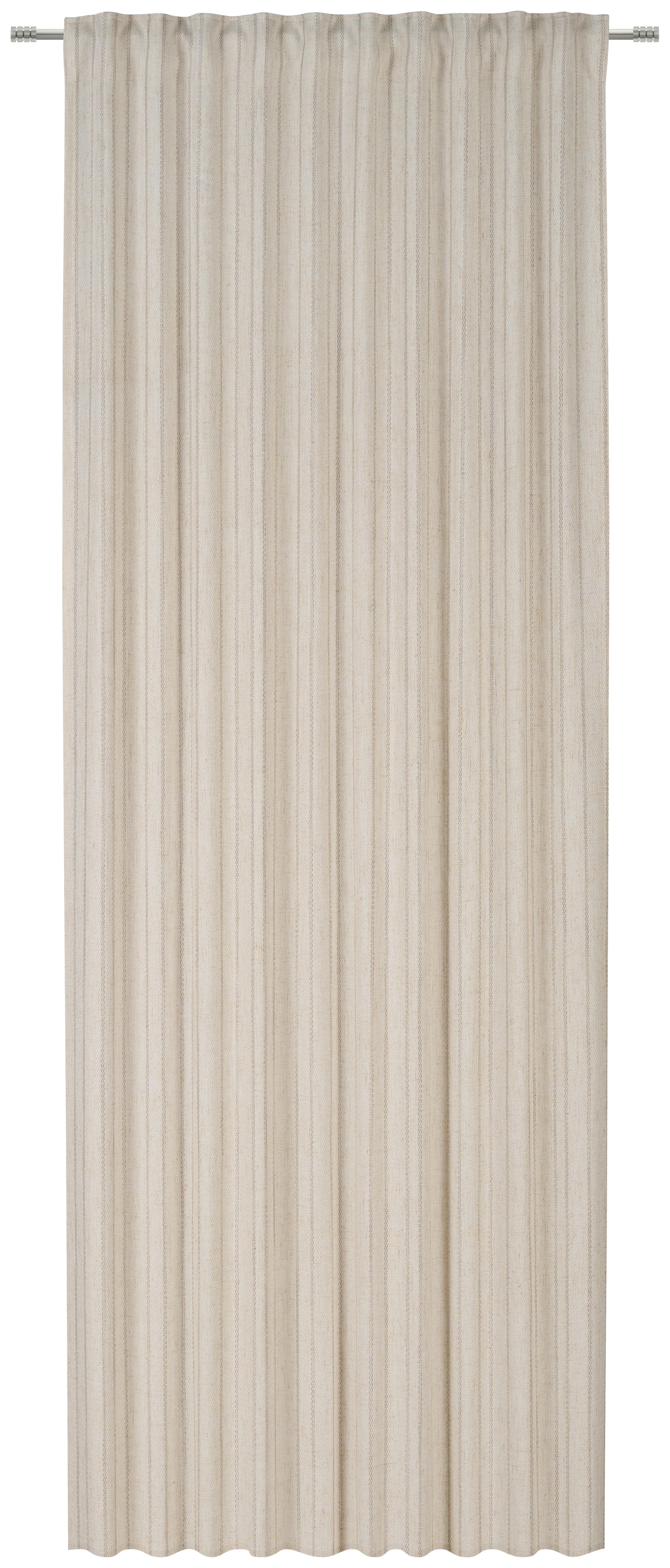 ZASŁONA GOTOWA RAVELLO II - kolor naturalny/taupe, Trend, tkanina (140/245cm) - Esposa