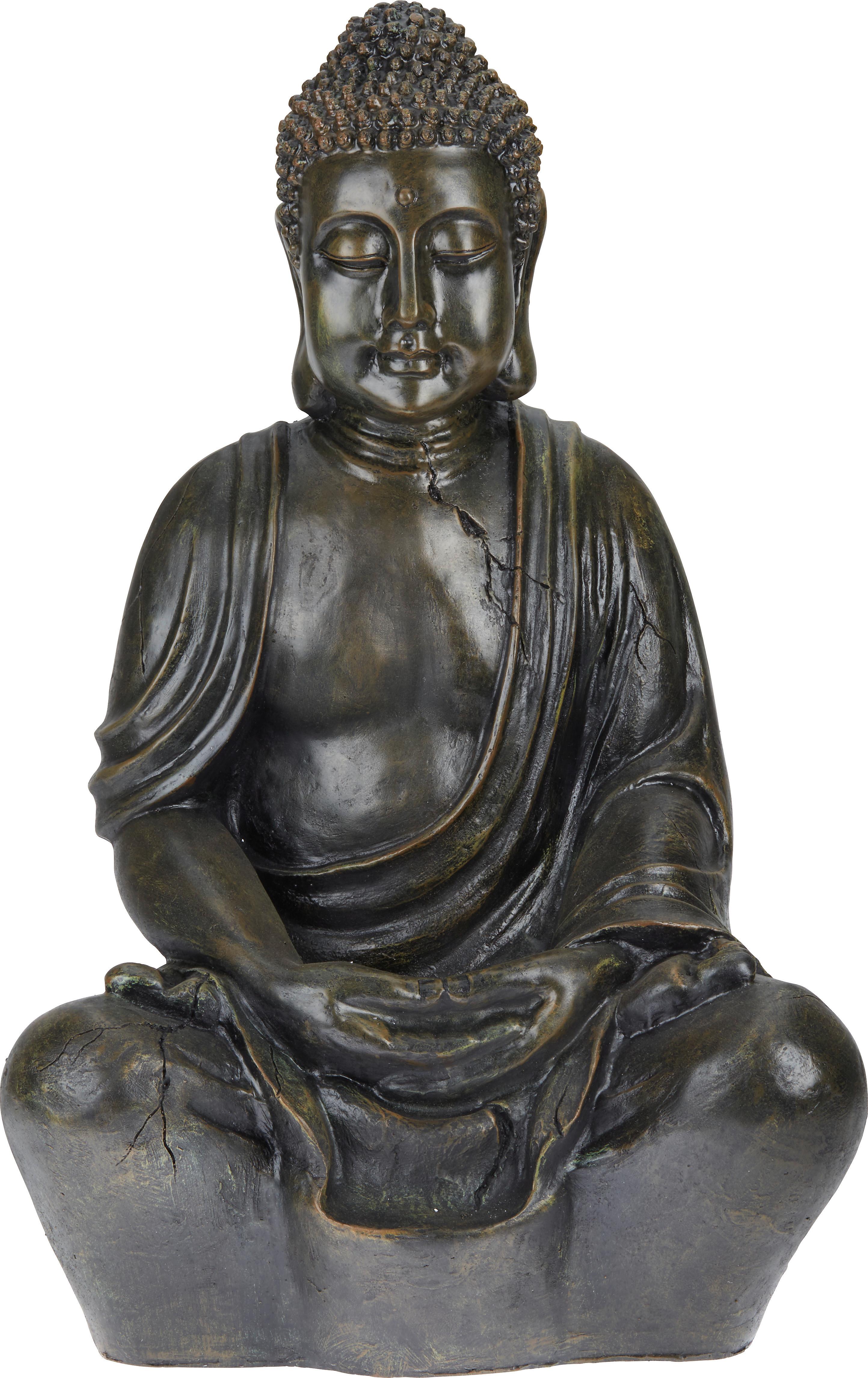 Buddha Manga in Braun - Braun, LIFESTYLE, Kunststoff (44/34/68cm) - Modern Living