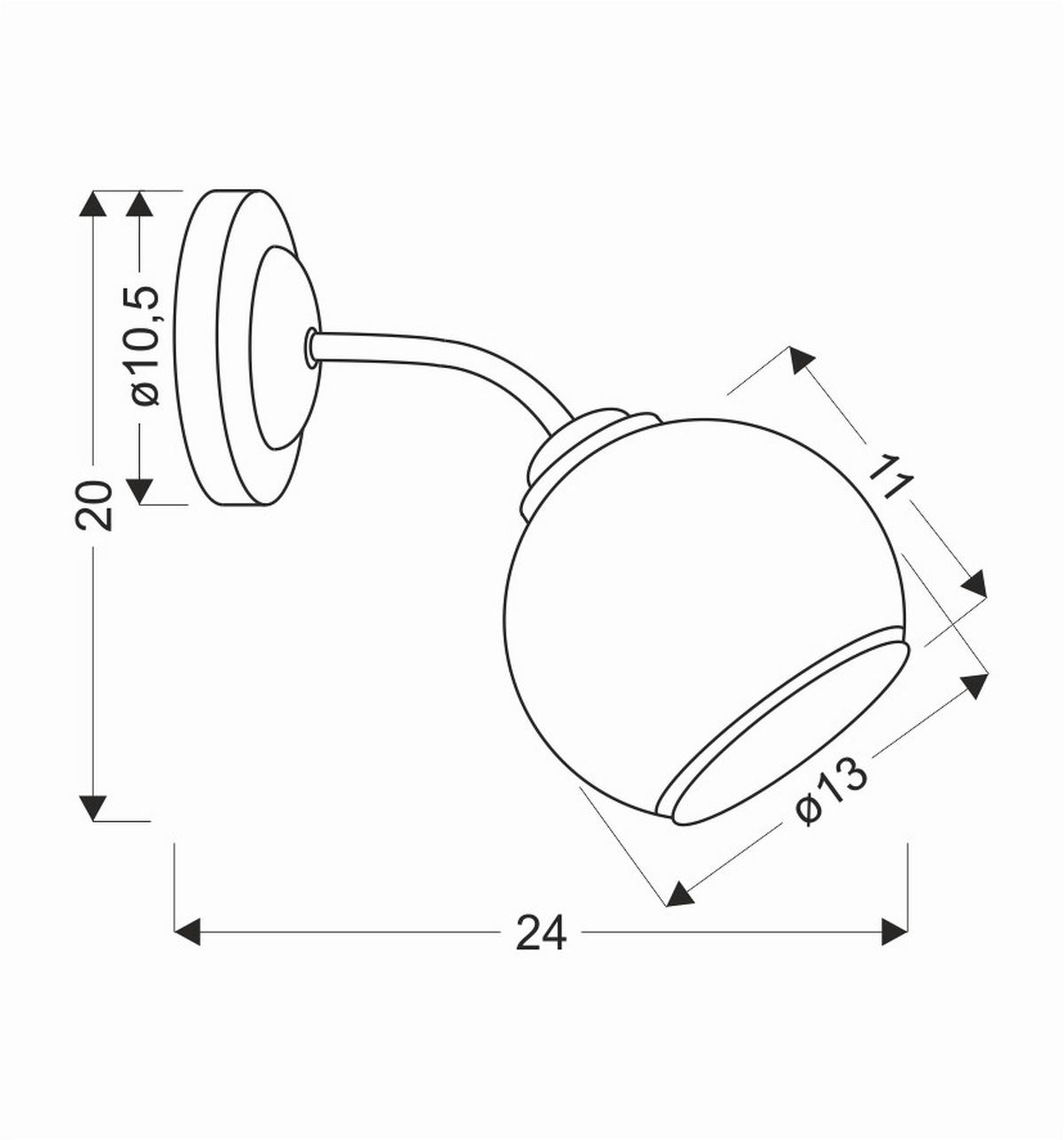 Svjetiljka Zidna 21-26545 Marinen - bijela/crna, Konvencionalno, metal (24/13/20cm)