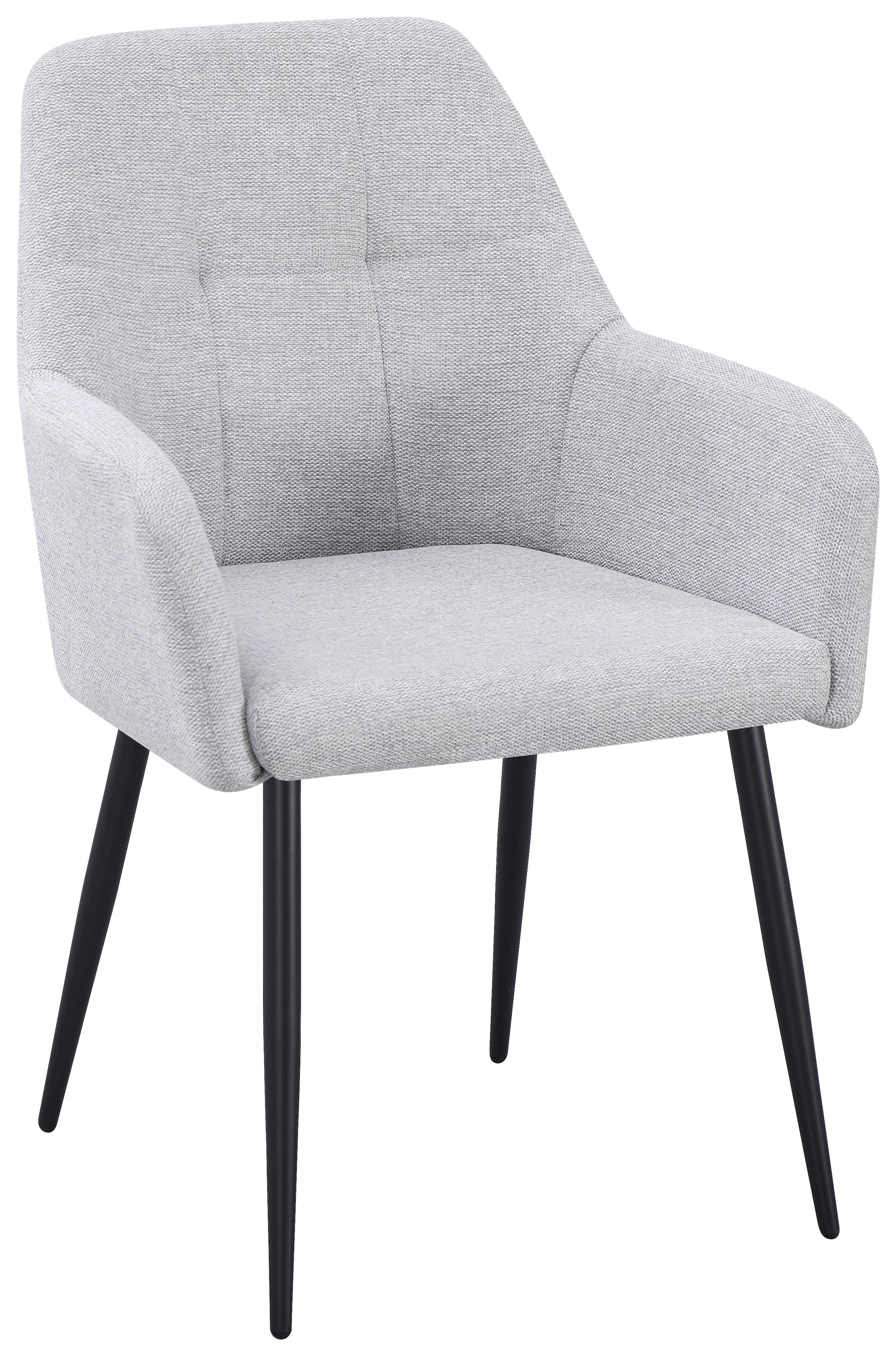 Naslanjač Joe Ii, Svetlo Siva - črna/svetlo siva, Konvencionalno, kovina/tekstil (58/86/61cm)