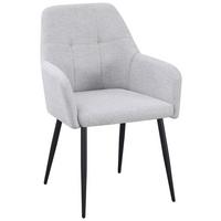 Naslanjač Joe Ii, Svetlo Siva - črna/svetlo siva, Konvencionalno, kovina/tekstil (58/86/61cm)