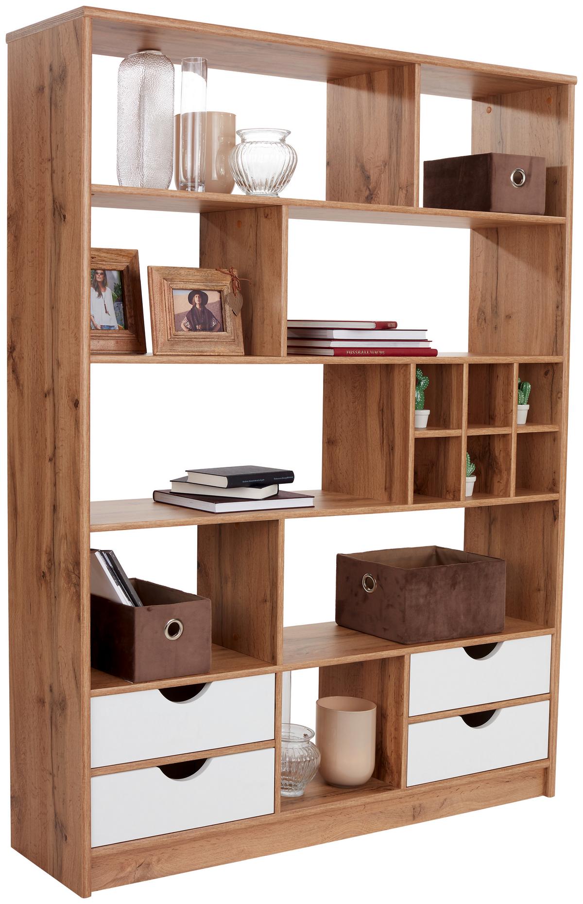 Etajeră Meggy - culoare lemn stejar, Modern, lemn (140/184/32cm) - Modern Living