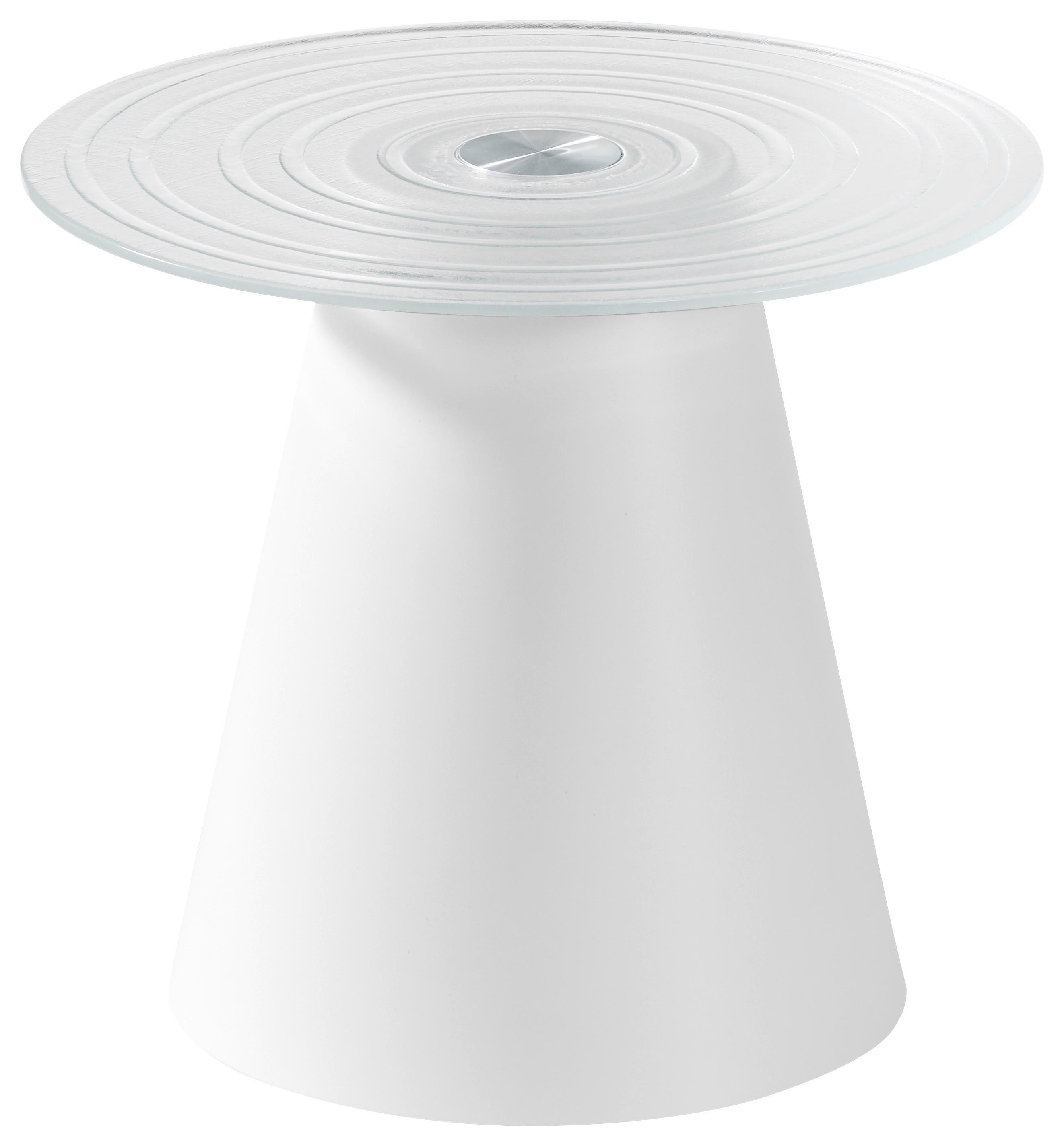 Celeste Stolić - bijela/prozirno, Lifestyle, staklo/metal (50/45/50cm) - Premium Living