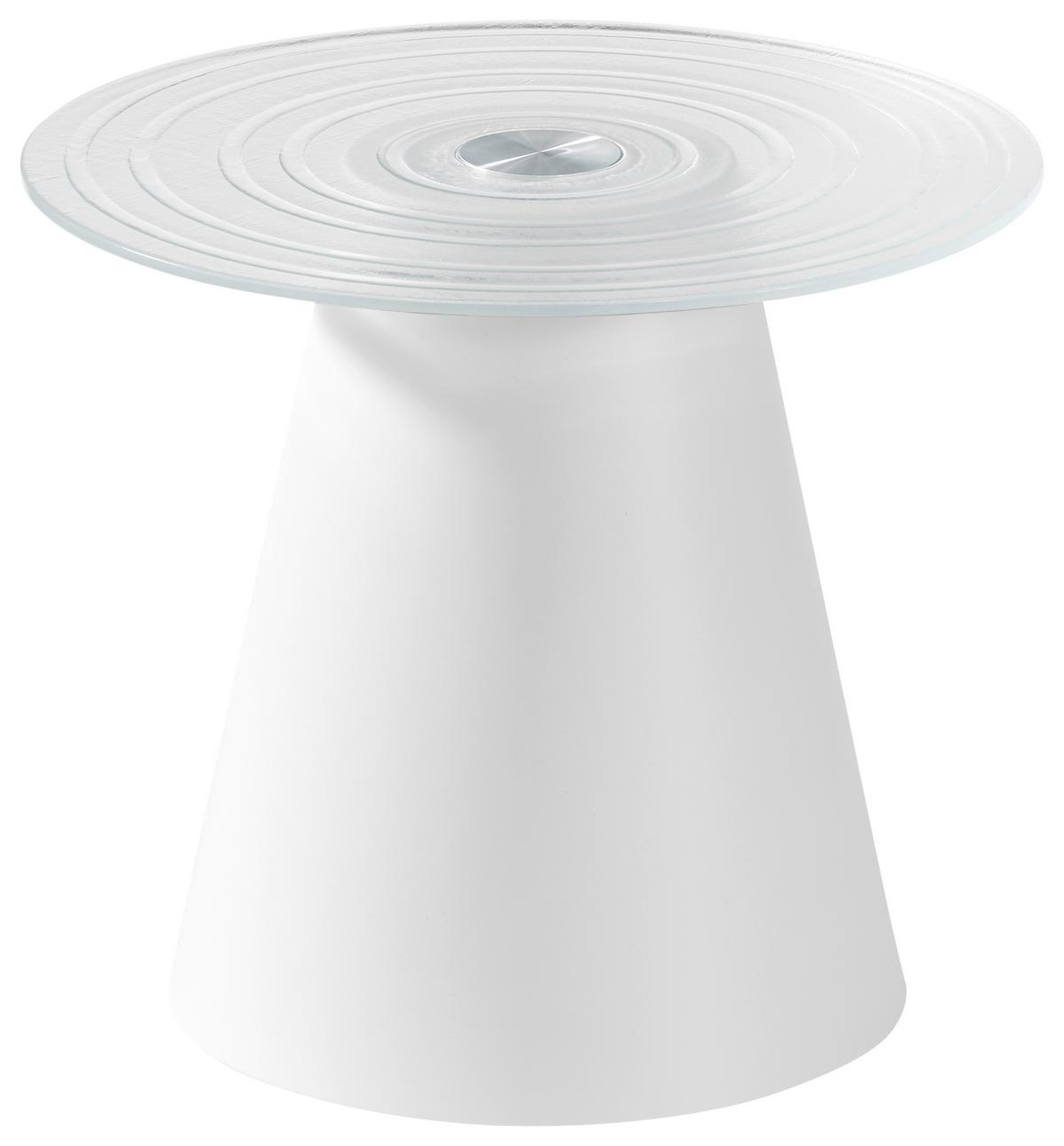 Celeste Stolić - bijela/prozirno, Lifestyle, staklo/metal (50/45/50cm) - Premium Living