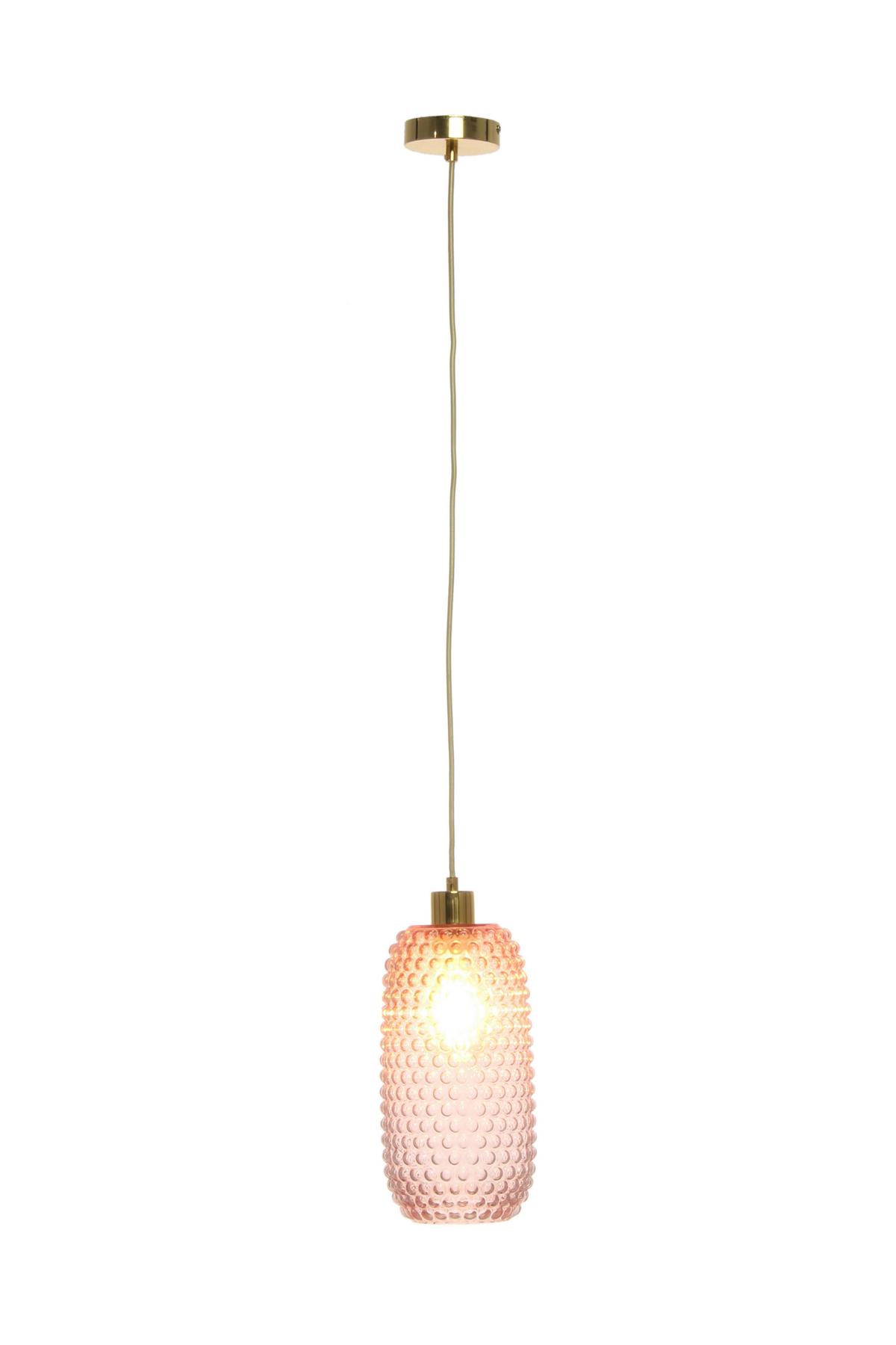 Hängeleuchte Irina 125 Rosa - Rosa, Basics, Glas (15/15/34cm) - Kayoom