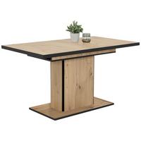 STÓŁ DO JADALNI ARIANA T - czarny/dąb artisan, Konventionell, materiał drewnopochodny (120-160/80/76cm) - Carryhome