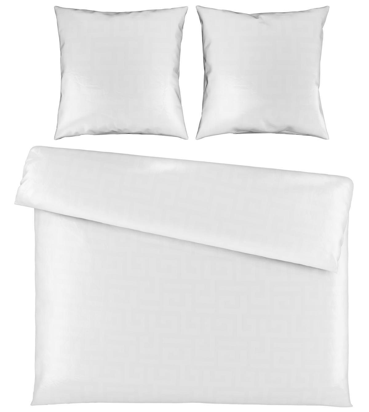 POŚCIEL DWUSTRONNA MILA - biały, Basics, tkanina (200/200cm) - Bio:Vio