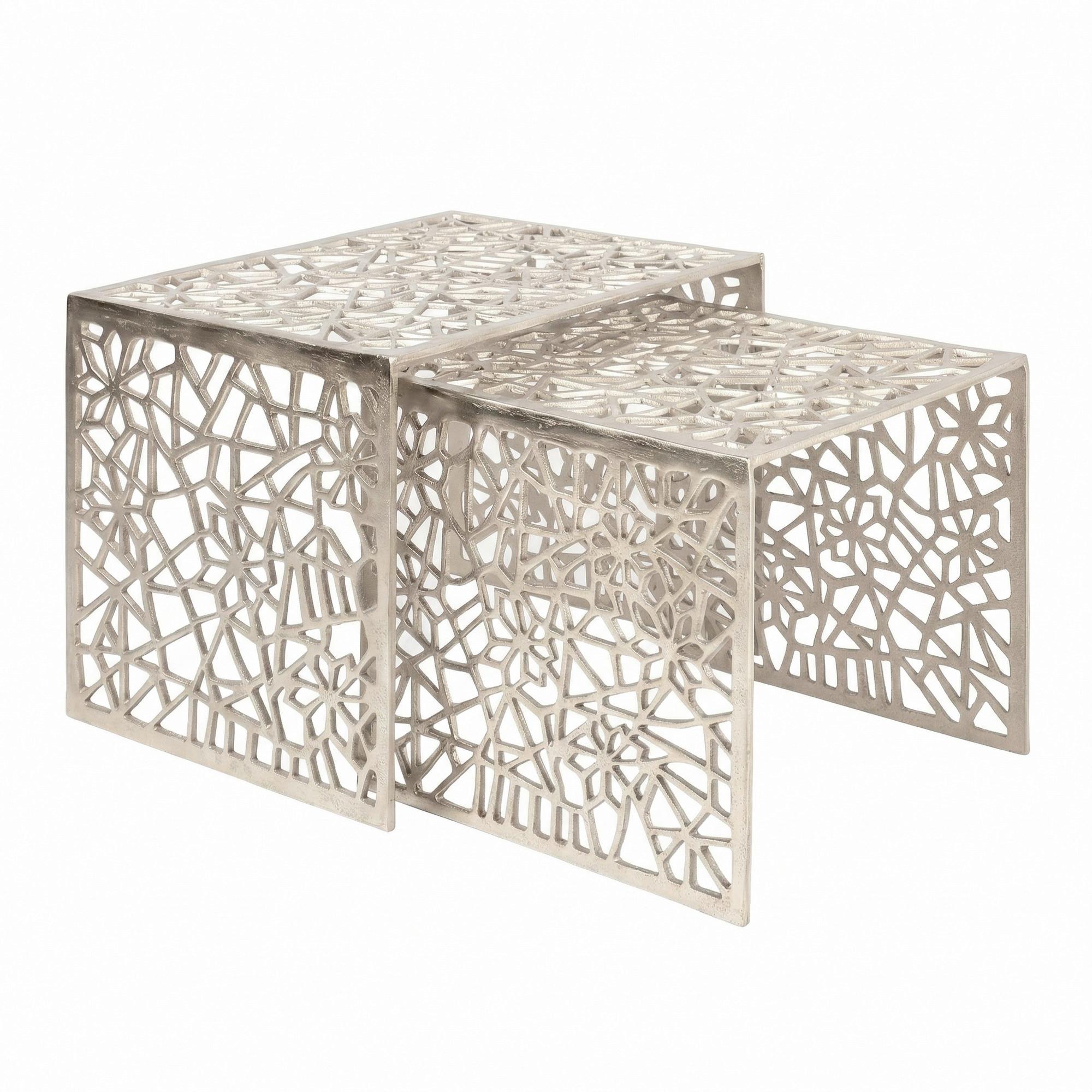 Set De Măsuțe Suprapuse Wl7.504 - argintiu, Design, metal (50/40/40/35/40/35cm) - MID.YOU