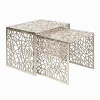 Set De Măsuțe Suprapuse Wl7.504 - argintiu, Design, metal (50/40/40/35/40/35cm) - MID.YOU