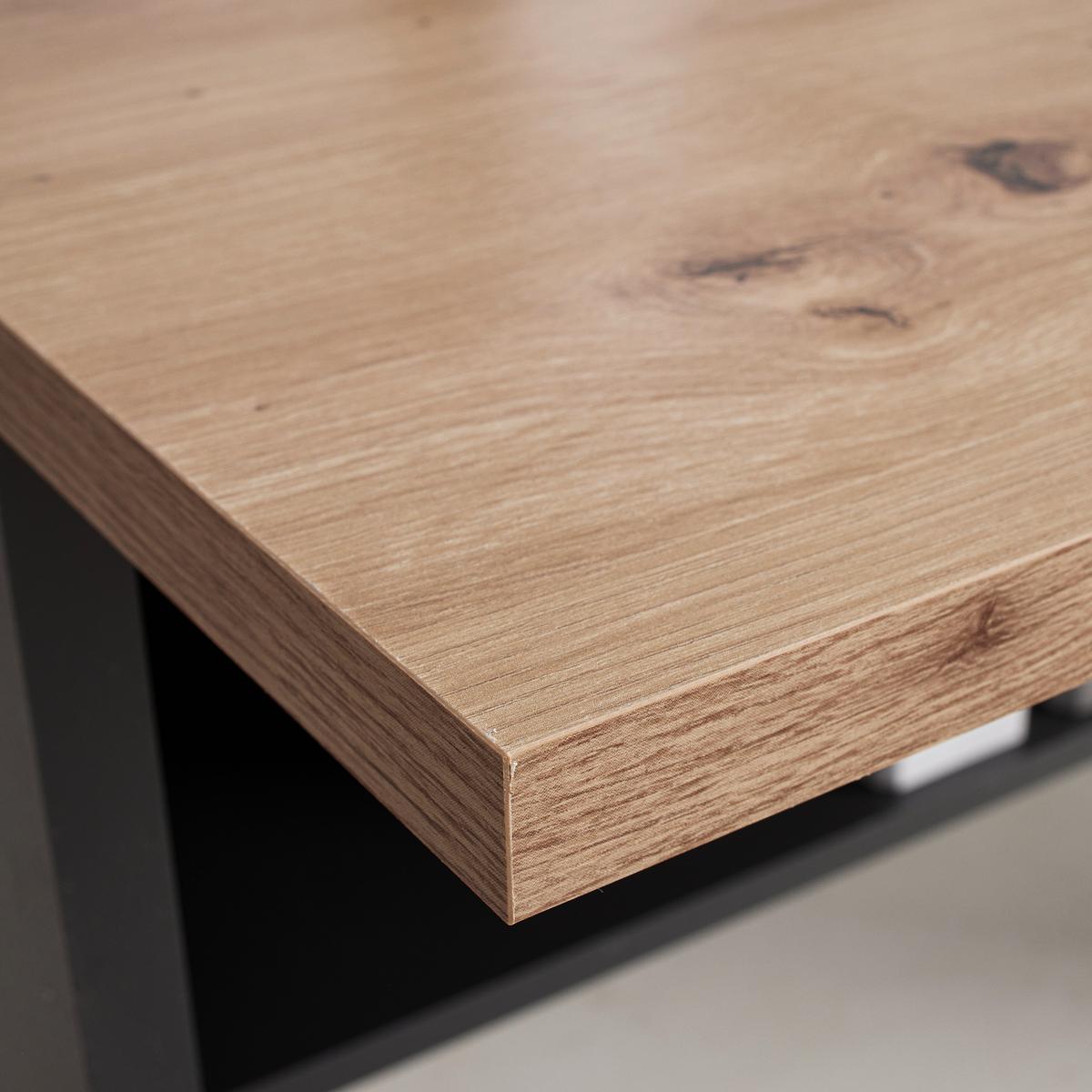 Schreibtisch Shelf in Anthrazit/Eiche Artisan - Anthrazit/Eiche Artisan, MODERN, Holzwerkstoff (120/76/68cm) - Mömax