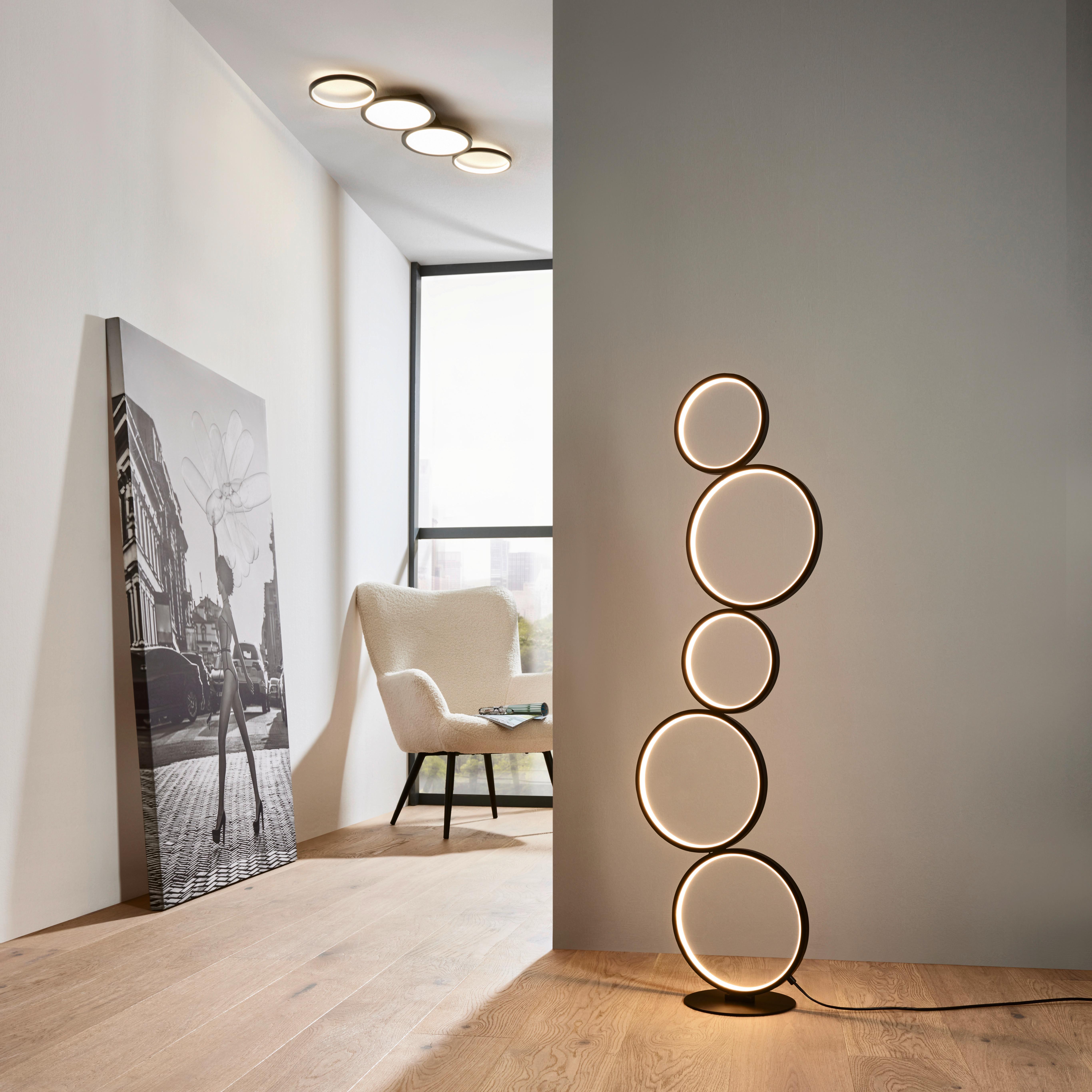 LED-GOLVLAMPA JAVIER - svart, Modern, metall/plast (36/115cm) - Mömax