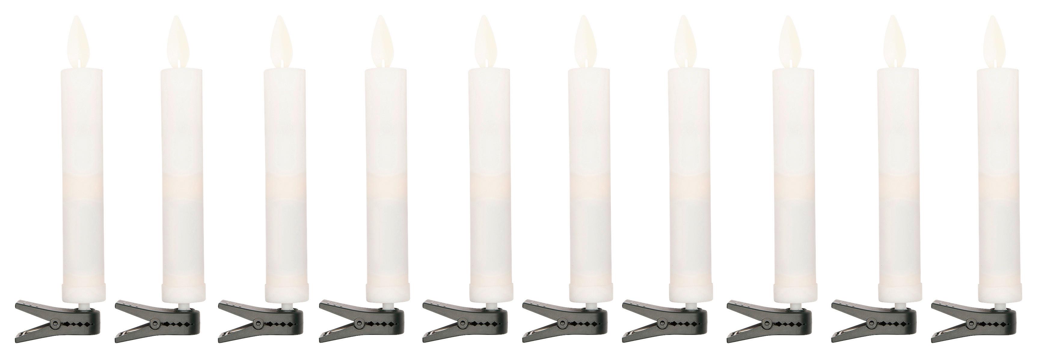 ŚWIECA LED 675777 - biały, Basics, tworzywo sztuczne (14cm) - X-Mas