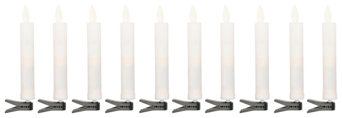 ŚWIECA LED 675777 - biały, Basics, tworzywo sztuczne (14cm) - X-Mas