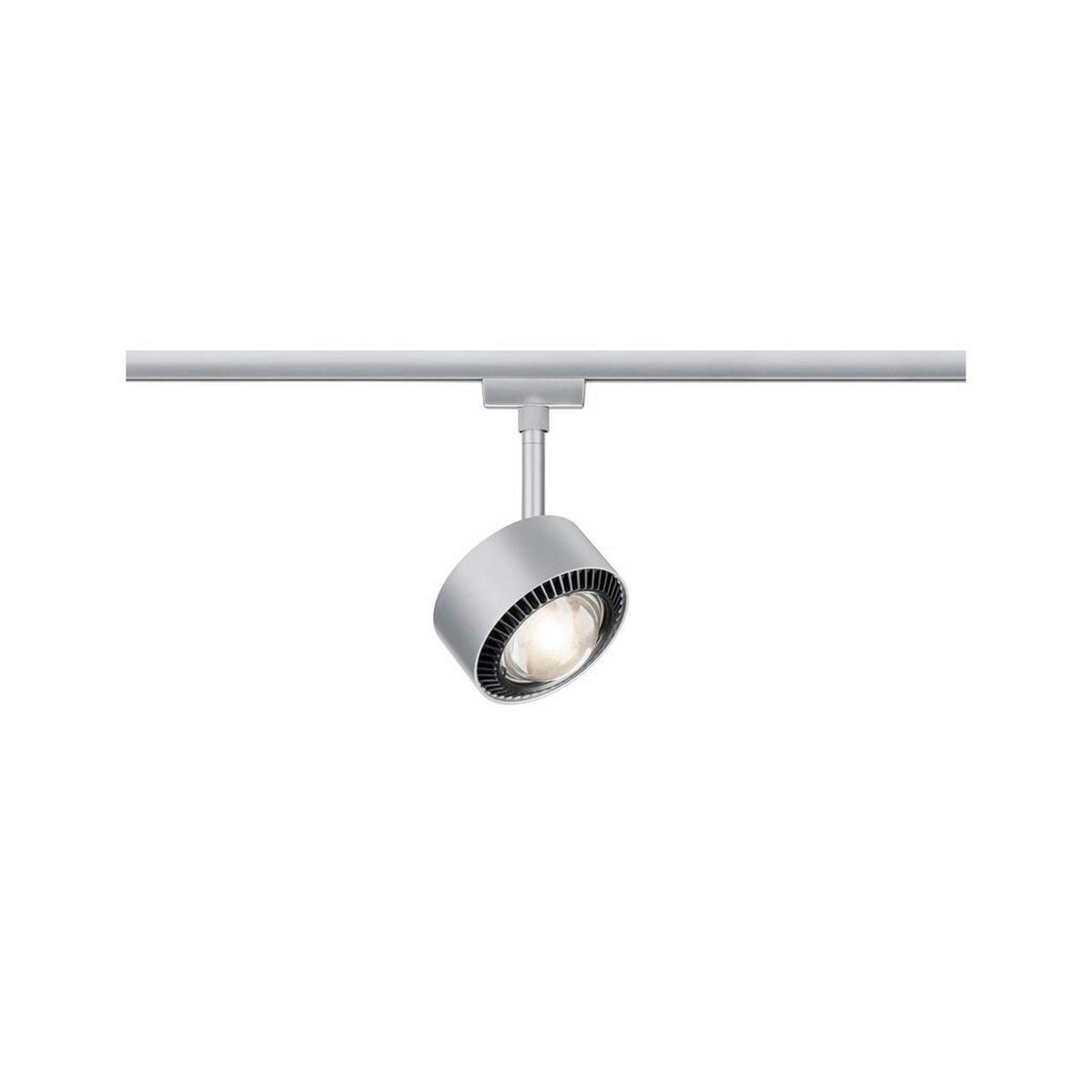 Schienensystem-Strahler Spot Aldan max. 9 Watt - Chromfarben/Schwarz, Basics, Kunststoff/Metall (9,8/1,7cm) - Paulmann