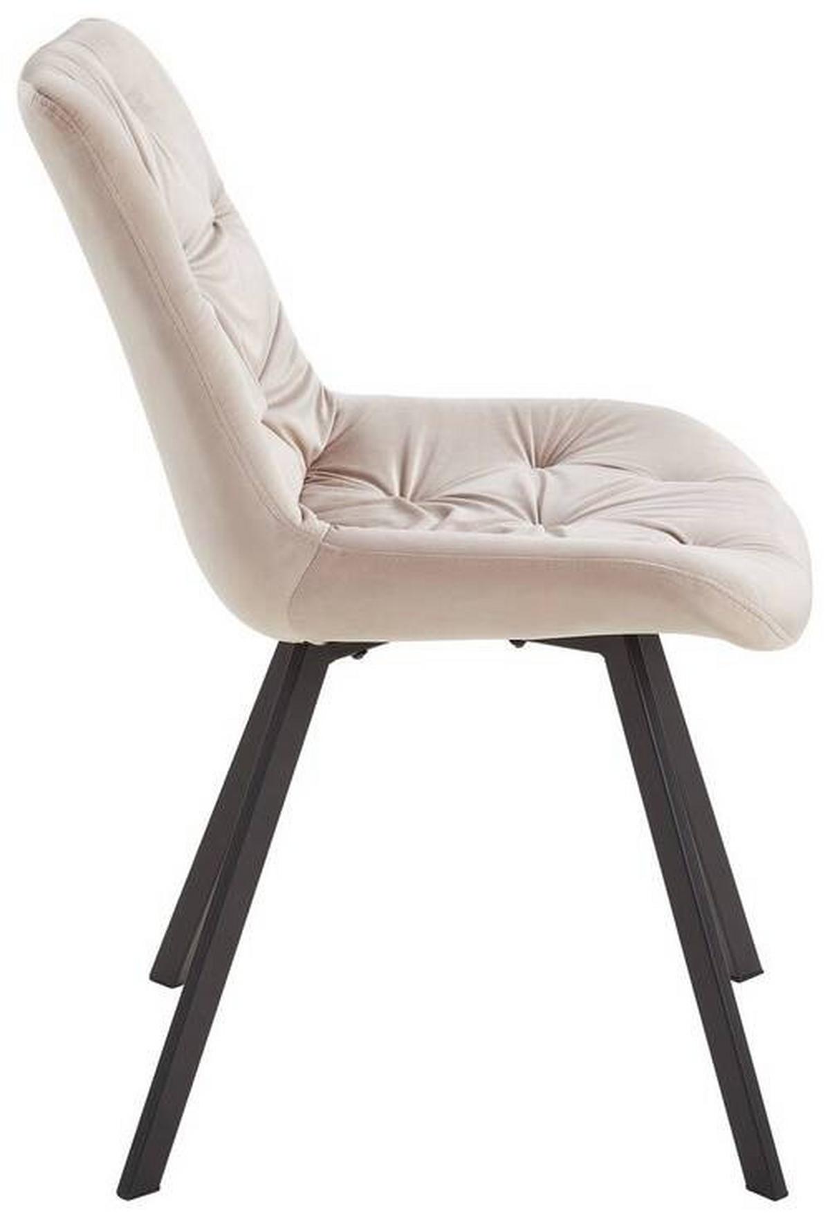 KRZESŁO NELE - czarny/taupe, Modern, metal/drewno (51/83/61cm) - MID.YOU