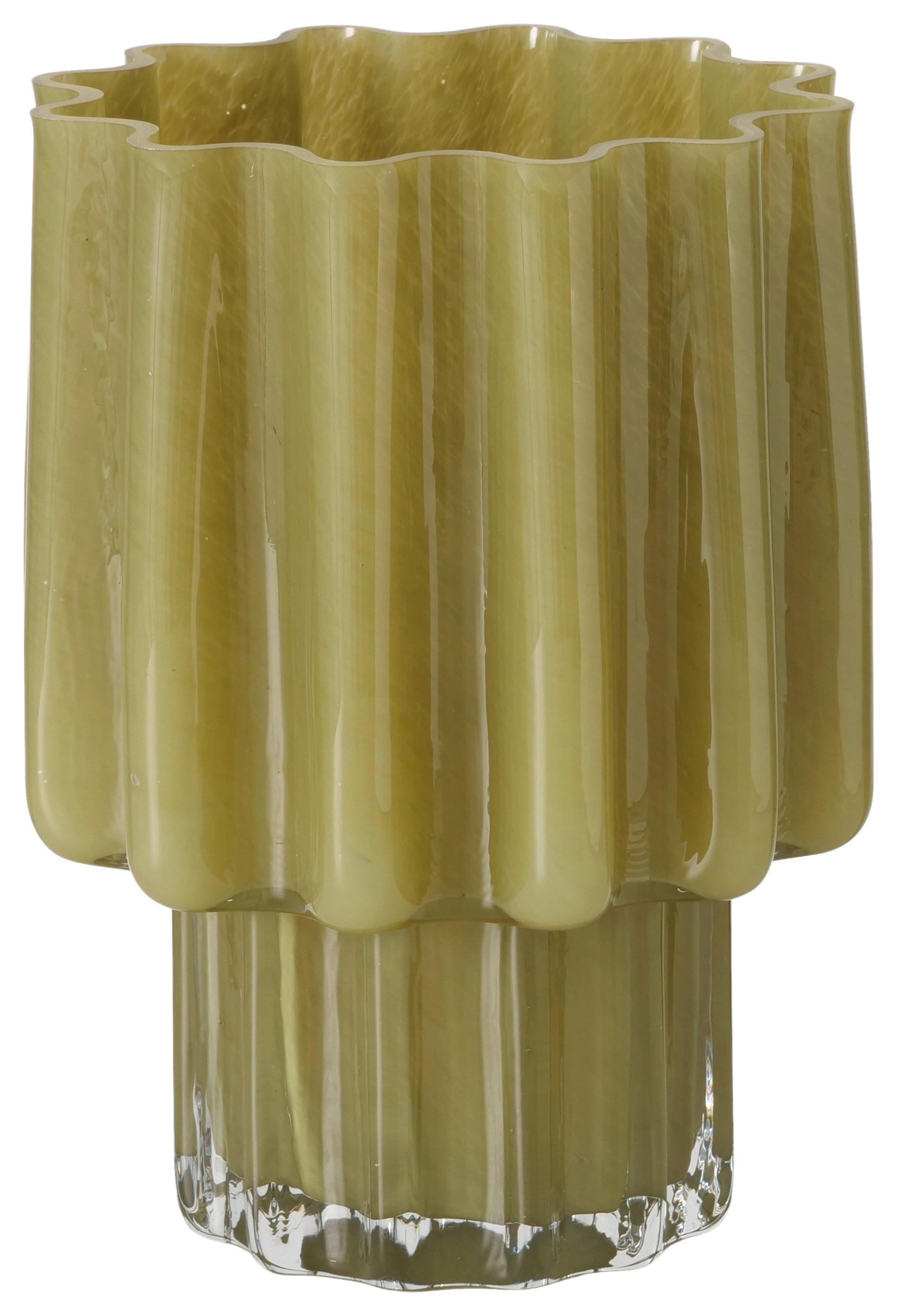 Vase Ragusa II Grün - Grün, Modern, Glas (17,7/24cm) - Mömax