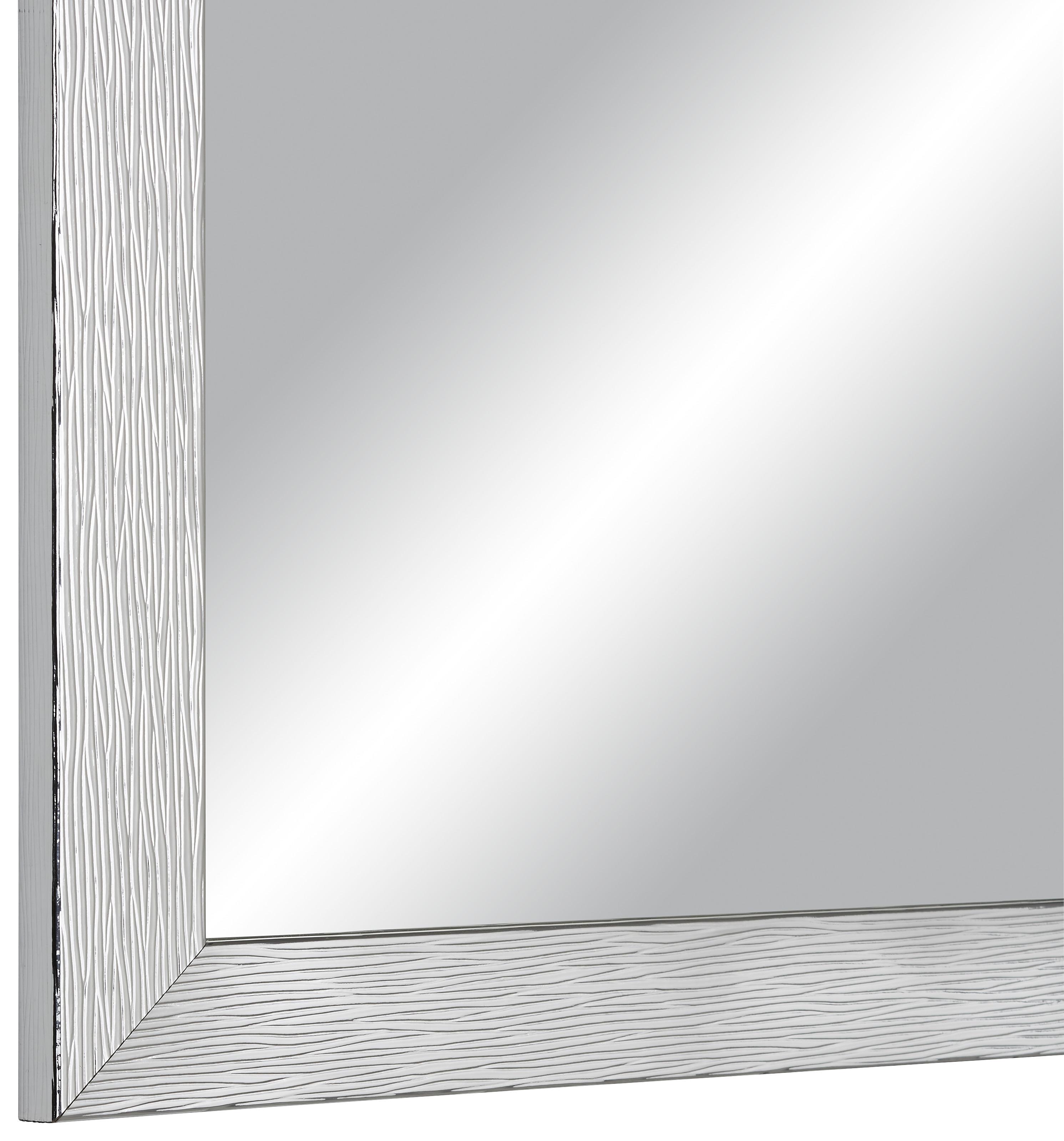 Stensko Ogledalo Clara - srebrna, Moderno, steklo/leseni material (30/30cm) - Modern Living