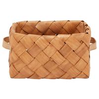 Coș Frame - maro deschis, plastic/lemn (25/17/14cm) - Premium Living