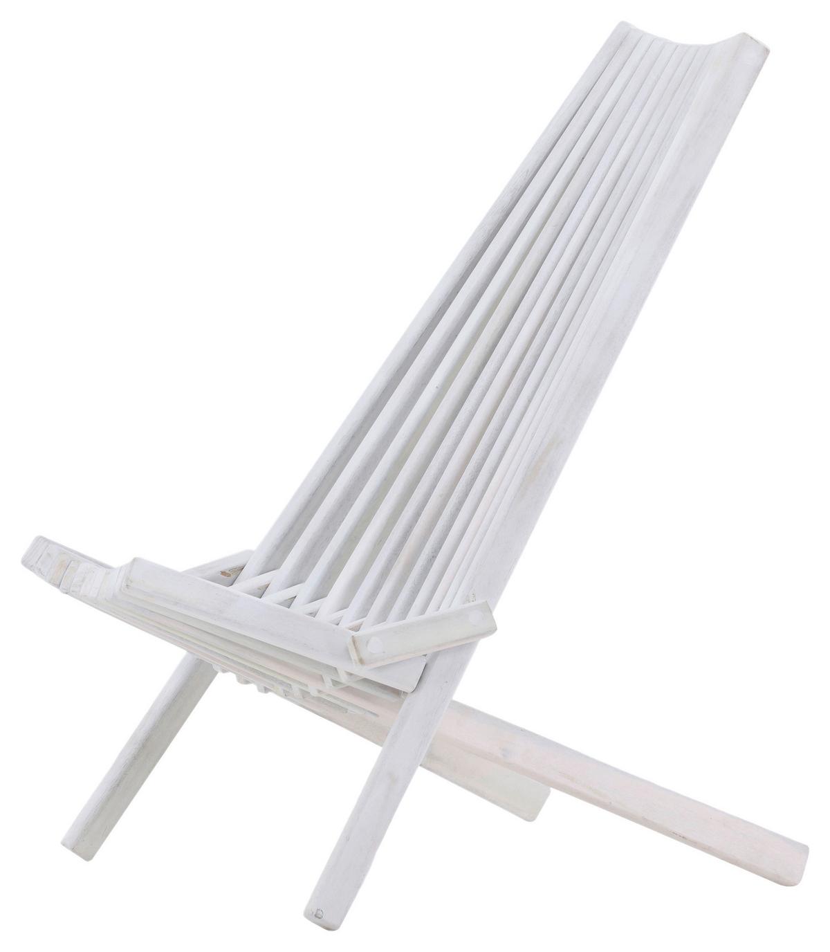Strandsessel Asta ca. 57x79x73 cm Weiß - Weiß, KONVENTIONELL, Holz (57/79/73cm) - Gardenson