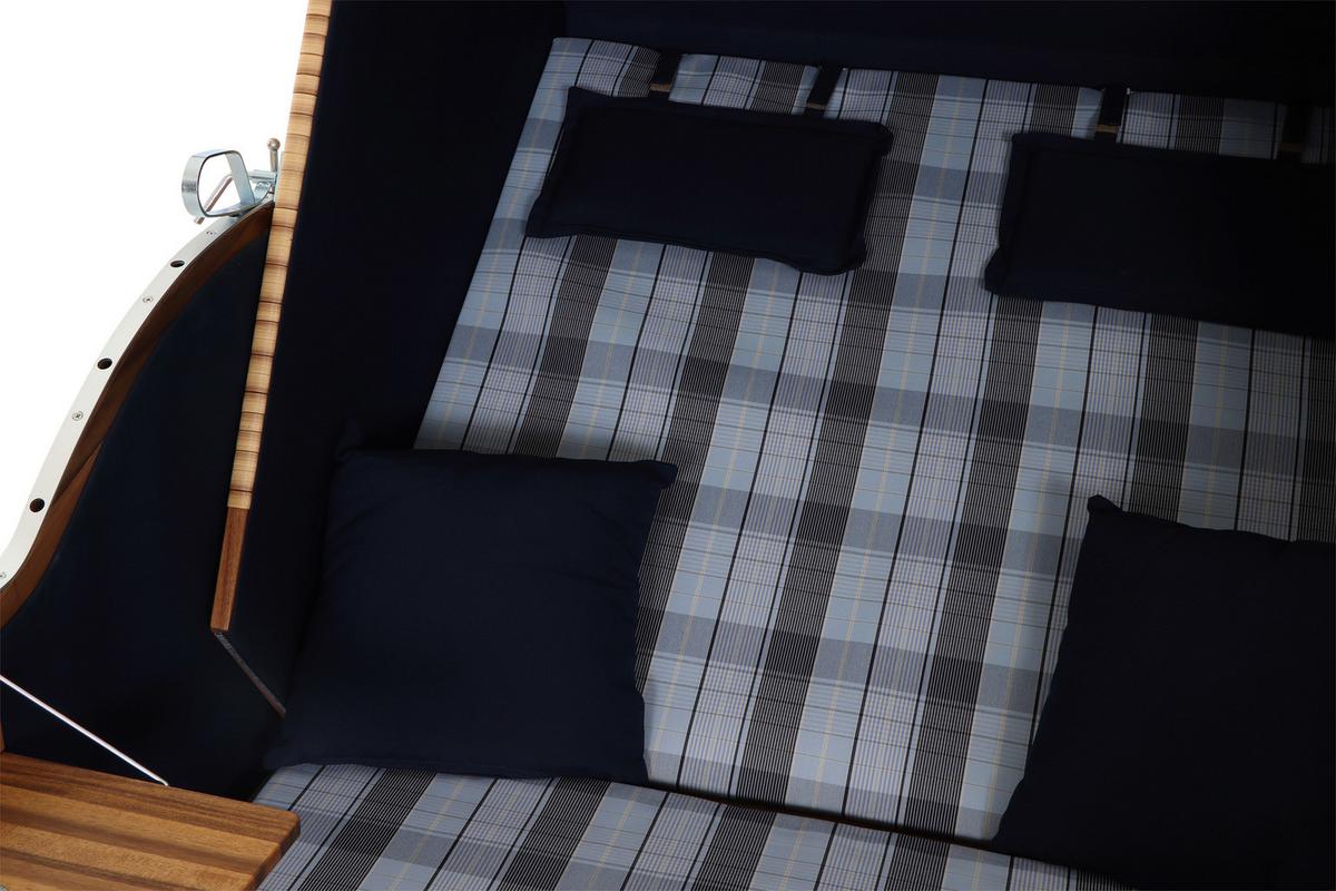 Siena Garden Standkorb ca.120x80x165cm Blau,Akazie - Blau, KONVENTIONELL, Holz/Kunststoff (120/80/165cm) - Siena Garden