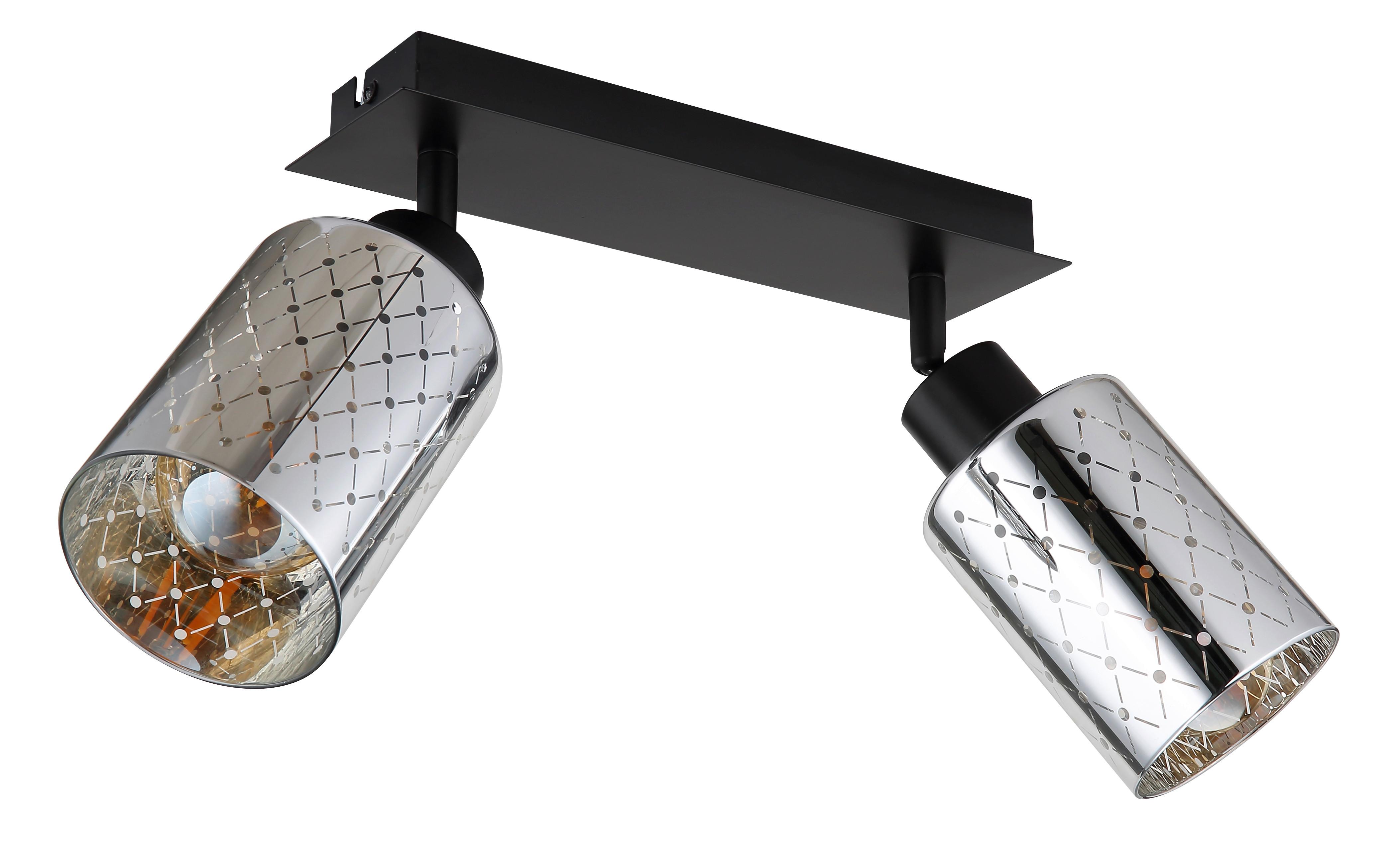 STRAHLER 54316-2  ALONSO - Klar/Chromfarben, Basics, Glas/Metall (46/9/22cm) - Globo