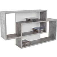 Raft de perete Dream - alb/gri, Modern, material pe bază de lemn (90/48/16cm) - Modern Living