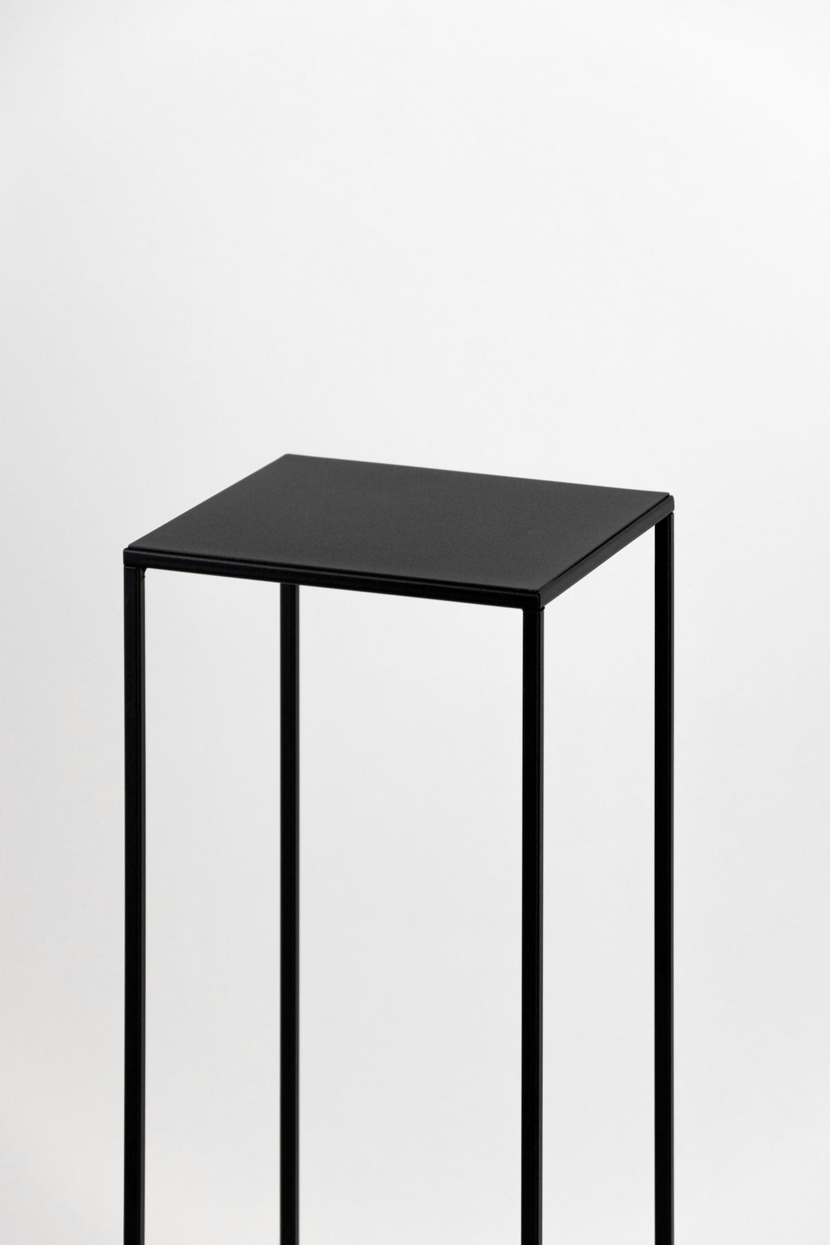 Blumenständer Schwarz - Schwarz, Basics, Metall (19/77/19cm)