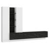 HYLLKOMBINATION MODESTO - vit/svart, Modern, trämaterial/plast (295/200,5/40cm) - Livetastic