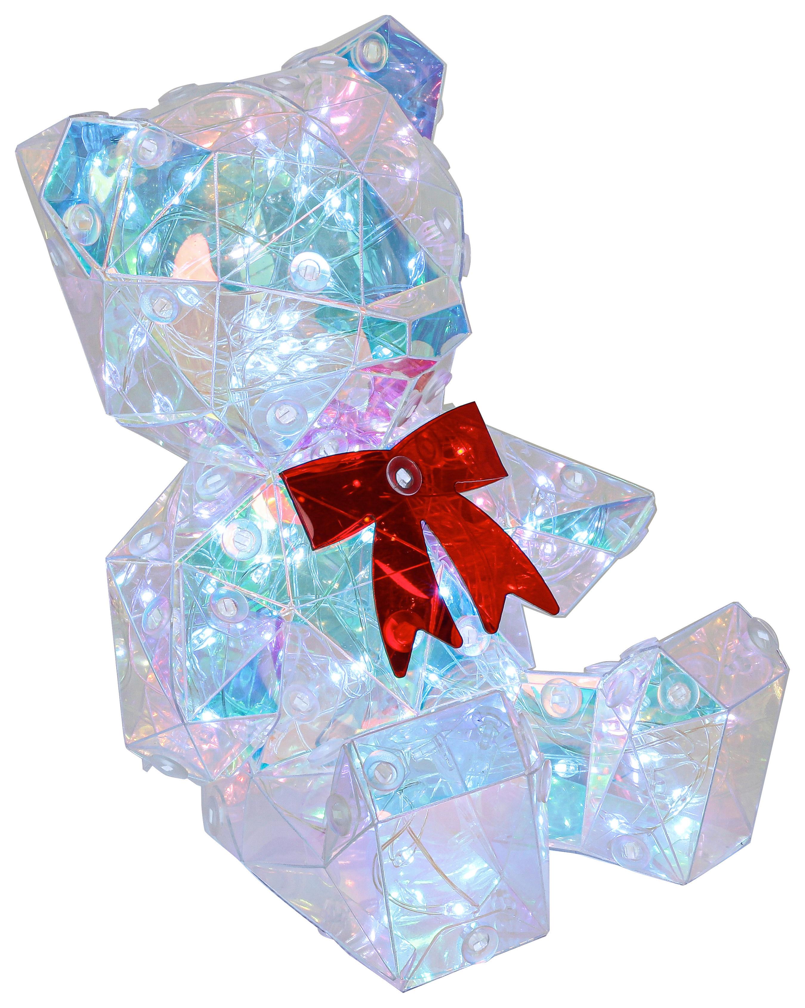 LED-Dekoleuchte Giga Pearl Effekt max. 1,6 Watt - Transparent/Rot, MODERN, Kunststoff (11/11,5/13,5cm) - Mömax