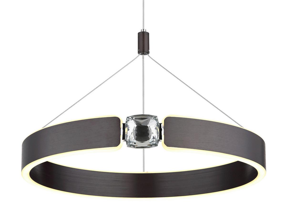 LED-HÄNGELEUCHTE 67349H1 HENDRICKS - Klar/Opal, Design, Glas/Kunststoff (40/125cm) - Globo
