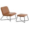 SESSELSET X-LOUNGE - Schwarz/Braun, Design, Textil/Metall (78/71/75cm) - Livetastic