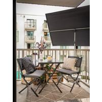 Sonnenschirm Active Balkonblende ca. 130x180cm - Anthrazit/Alufarben, Design, Textil/Metall (130/180cm) - KNIRPS